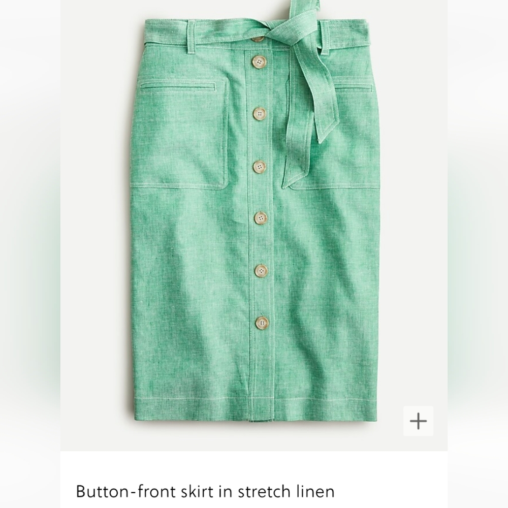 JCrew Stretch Linen Skirt